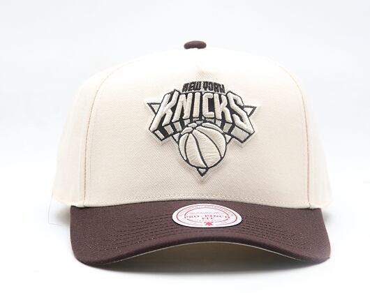 Cap Mitchell & Ness - NBA Brown And Cream Pro Snapback - New York Knicks - Cream