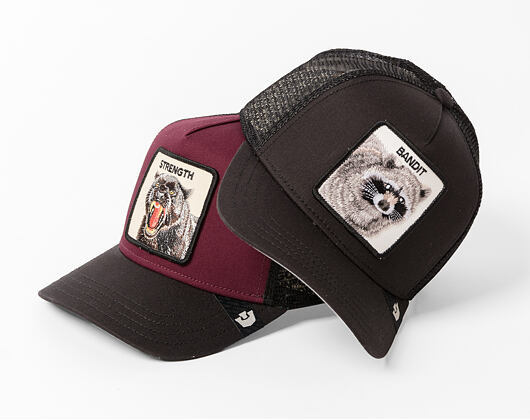 Kids Cap Goorin - Bandit (all Black) - Raccoon - Black