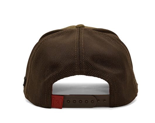 Cap Capslab - Looney Tunes Trucker - Bugs Bunny Logo Peek Suede - Olive / Brown