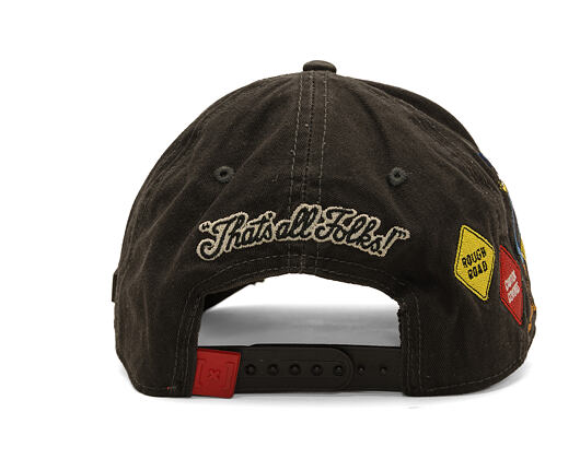 Cap Capslab - Looney Tunes Baseball Cap - Wile E. Coyote Caution Distressed - Black