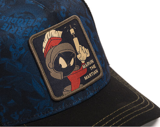 Cap Capslab - Looney Tunes Trucker - Marvin the Martian Print - Navy / Black