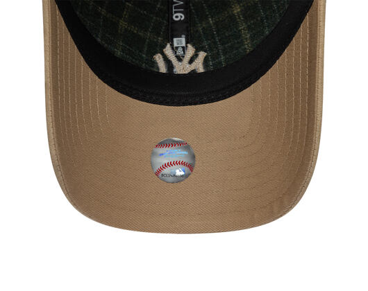 Cap New Era - MLB Mix Check 9TWENTY - NY Yankees - Stone / Cilantro Green