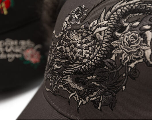 Cap Ed Hardy - Crawling Dragon Trapper - Grey