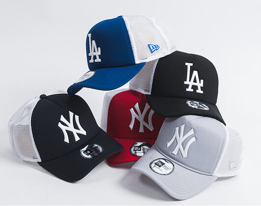 New Era 9FORTY Clean Trucker Los Angeles Dodgers Snapback Light Royal / Optic White Cap