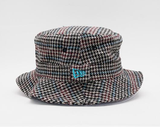 New Era Check Bucket Brown / Aqua / Red