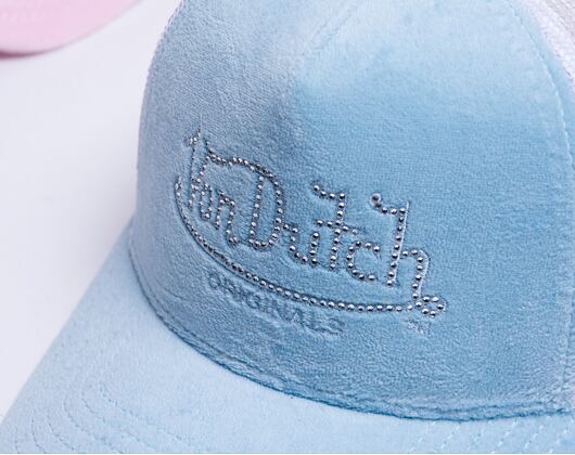 Von Dutch Miami Trucker Velvet  LIGHT BLUE/WHITE Cap