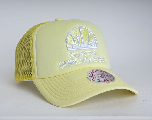 Mitchell & Ness Seattle Supersonics Pastel Trucker Snapback HWC Yellow Cap