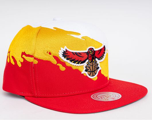Mitchell & Ness Paintbrush Snapback HWC Atlanta Hawks White / Red Cap