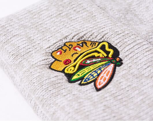 '47 Brand NHL Chicago Blackhawks Brain Freeze '47 Cuff Knit Grey Winter Beanie
