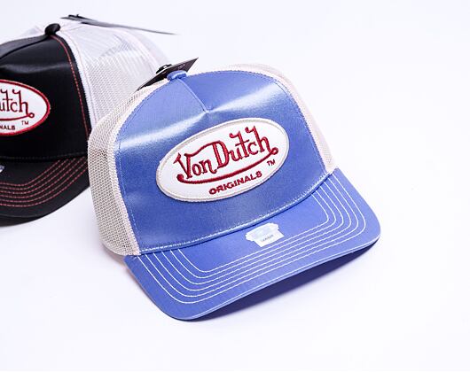 Von Dutch Cary Trucker Satin Blue/Pink Cap