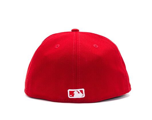 New Era 59FIFTY MLB Basic New York Yankees Fitted Scarlet / White Log Cap