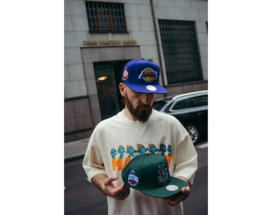 Kšiltovka Mitchell & Ness NBA Conference Patch Snapback Los Angeles Lakers Purple