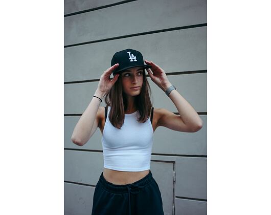 New Era 59FIFTY MLB Basic Los Angeles Dodgers Fitted Black / White Cap