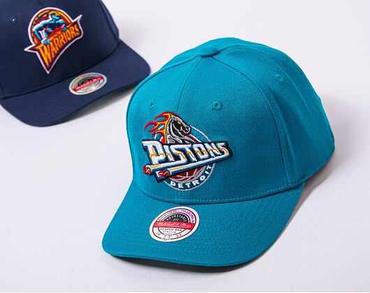 Mitchell & Ness Detroit Pistons Team Ground 2.0 Stretch Snapback HWC Teal Cap