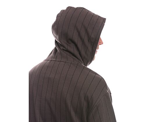 Mikina New Era Pinstripe Oversized Hoody Dark Brown / Black
