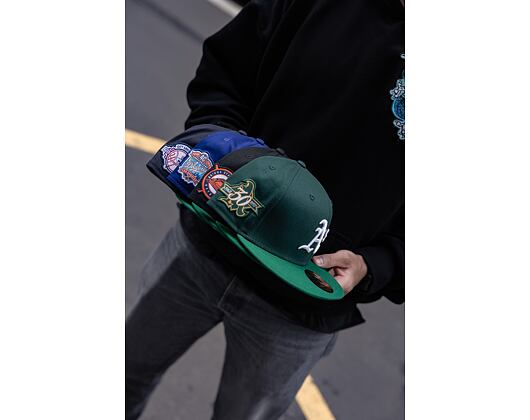 Kšiltovka New Era 59FIFTY MLB Team Color Oakland Athletics Cooperstown Dark Green / White / Kelly Gr