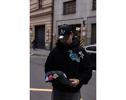 Kšiltovka New Era 9FORTY MLB Patch New York Yankees Cooperstown Black / Kelly Green