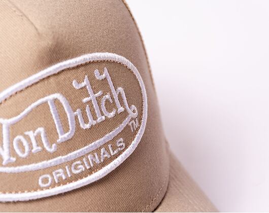 Kšiltovka Von Dutch Trucker Boston - Cotton Twill - Beige/Beige