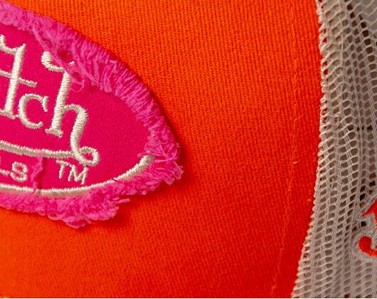 Kšiltovka Von Dutch Trucker Kalmar - Cotton Twill - Orange/Pink