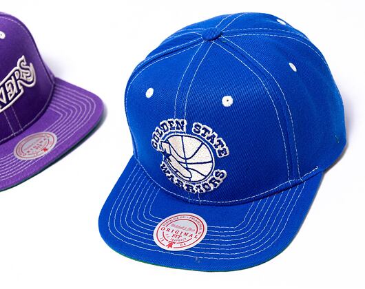 Kšiltovka Mitchell & Ness Contrast Natural Snapback Hwc Golden State Warriors Blue