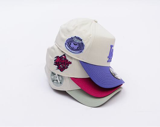 Kšiltovka New Era - MLB Cream & Patch 9FORTY A-Frame - LA Dodgers - Cream / Blue