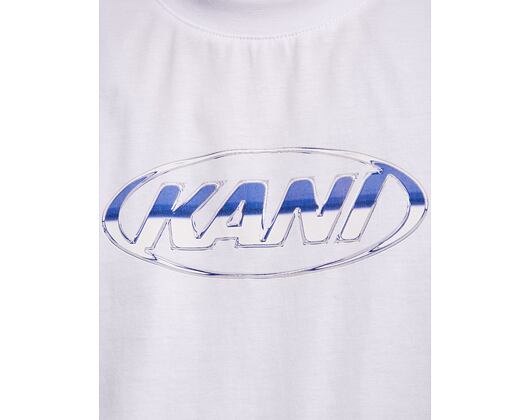 Triko Karl Kani - Woven Signature Chrome Logo Crop Tee - white