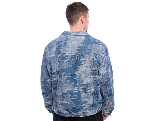 Bunda Karl Kani - Og K Distress Camo Os Denim Jacket - medium blue