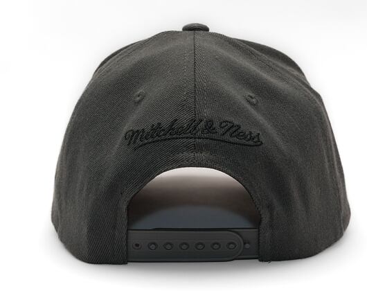 Mitchell & Ness Pinscript Redline Snapback Branded Charcoal Cap