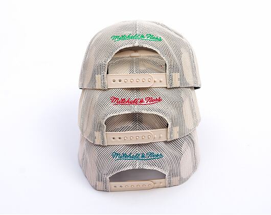 Kšiltovka Mitchell & Ness - Detroit Pistons - Evergreen Trucker Hwc - Off White