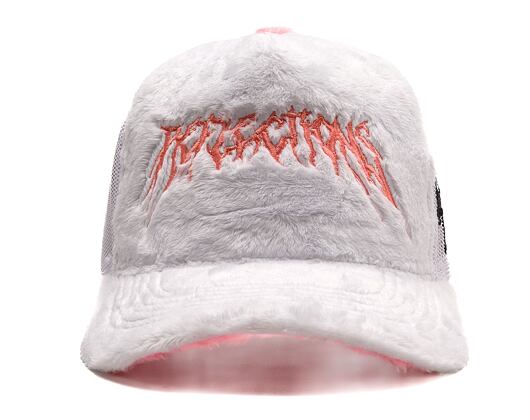 Kšiltovka Reflection Luxury Fuzzy Trucker - White / Candy Pink