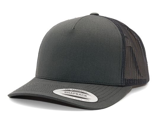 Kšiltovka Yupoong 5-Panel Retro Trucker Cap Charcoal