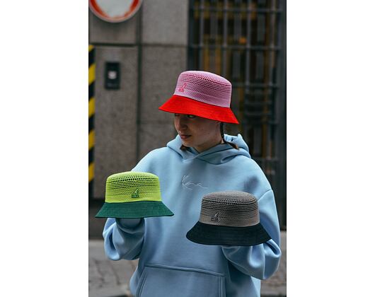 Klobouk Kangol - Double Mesh Lahinch - Peony Pink/Scarlet