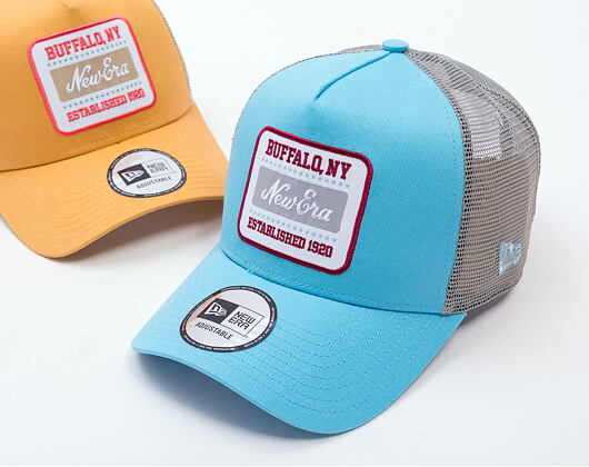 Kšiltovka New Era - Branded Buffalo Patch 9FORTY Trucker - Blue