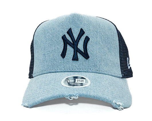 Dámská Kšiltovka New Era - MLB Denim 9FORTY Trucker - NY Yankees - Blue