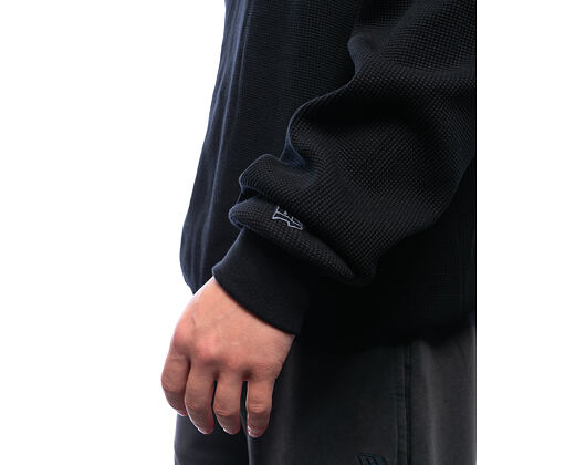 Mikina New Era - Branded Waffle Oversized Crewneck - Black