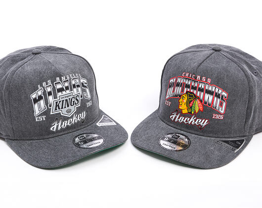 Kšiltovka New Era -  9FIFTY A-Frame NHL Washed - Chicago Blackhawks - Black