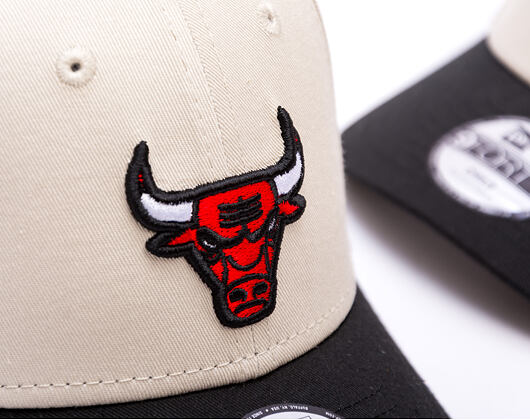 Dětská Kšiltovka New Era - NBA Color Block 9FORTY - Chicago Bulls - Stone / Black