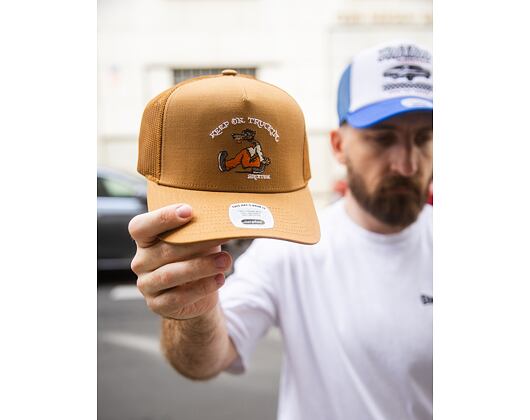Kšiltovka Brixton - Stride C Np Mp Trucker Hat - Washed Copper/Washed Copper
