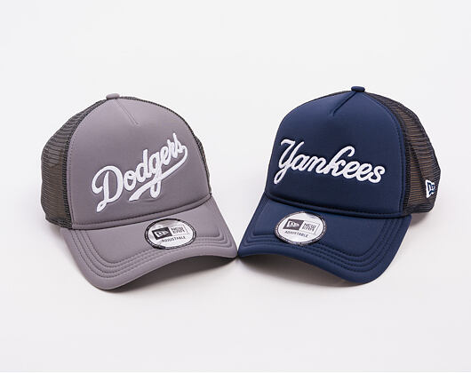 Kšiltovka New Era - MLB Foam Script 9FORTY Trucker - NY Yankees - Navy