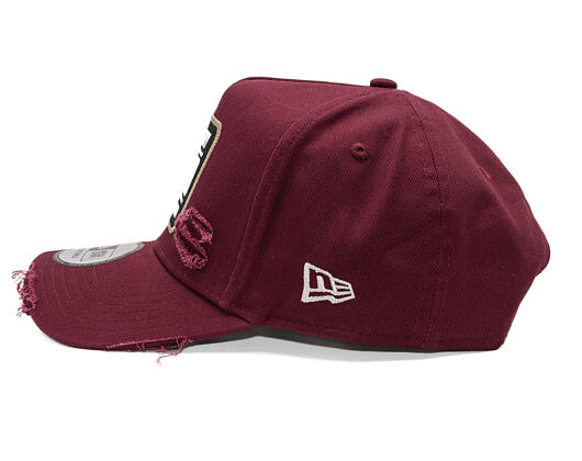 Kšiltovka New Era - Buffalo Distressed Patch 9FORTY A-Frame - Burgundy