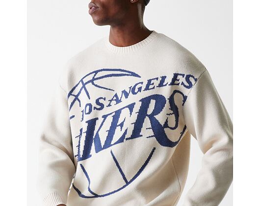 Svetr New Era - NBA Oversized Knit - LA Lakers - Cream