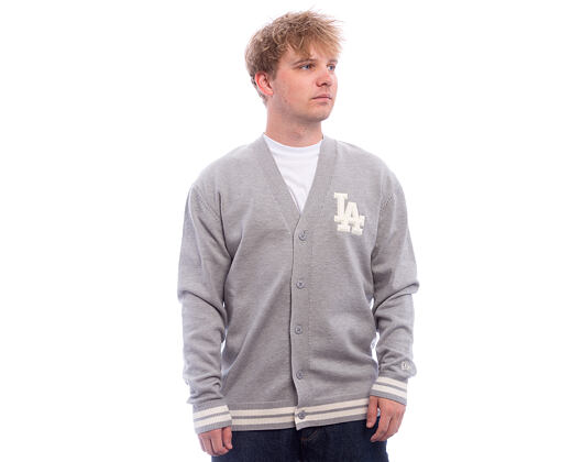 Svetr New Era - MLB Cardigan Knit - LA Dodgers - Heather Grey