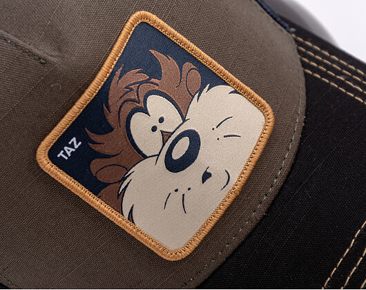 Kšiltovka Capslab - Looney Tunes Trucker - Distress Taz - Black /Brown