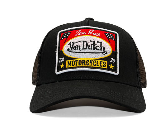 Kšiltovka Von Dutch - Trucker - Live Fast - Black/Black