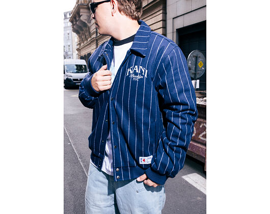 Vlněná Bunda Karl Kani - Kani Pinstripes Wool Jacket - Blue