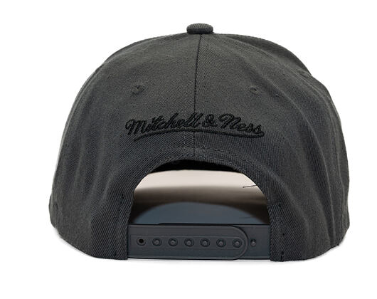 Mitchell & Ness Pinscript Redline Snapback Branded Charcoal Cap