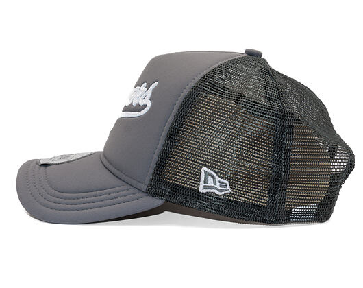 Kšiltovka New Era - MLB Foam Script 9FORTY Trucker - LA Dodgers - Graphite