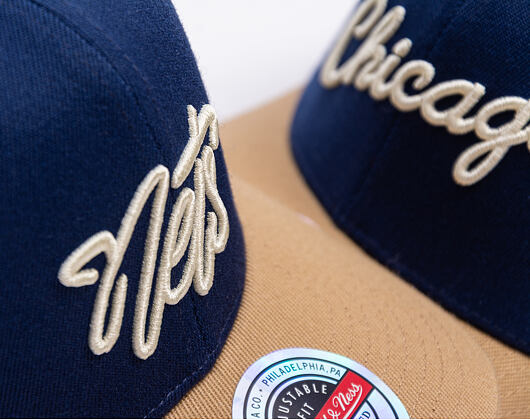 Kšiltovka Mitchell & Ness - Sand Storm Classic Red - Brooklyn Nets - Navy/Sand