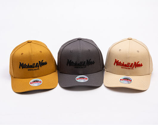 Mitchell & Ness Pinscript Redline Snapback Branded Charcoal Cap