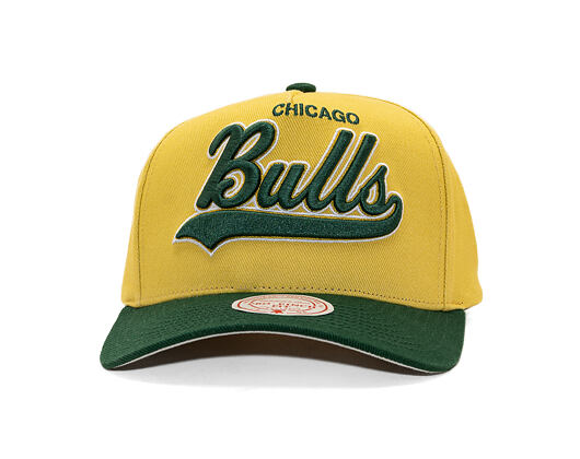 Kšiltovka Mitchell & Ness - Harvest Gold Pro Crown - Chicago Bulls - Gold/Green